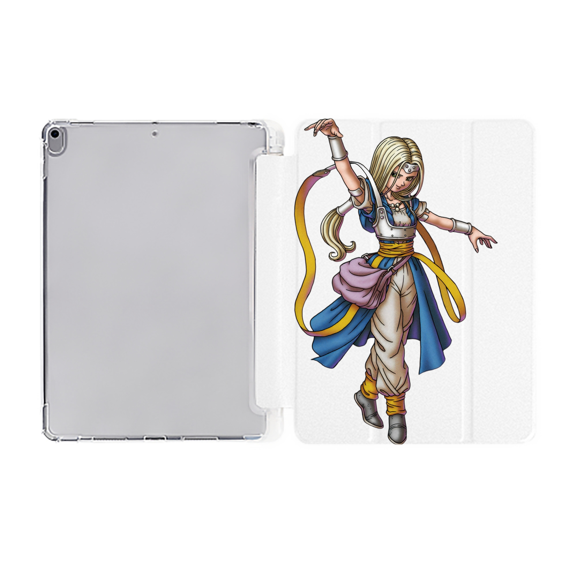 （画像用） ドラゴンクエスト Doragon Kuesuto Dragon Quest IPad ケース ペン収納付き 三つ折りスタンド PUレザー×シリコン 対応機種9.5/10.5/10.9インチ